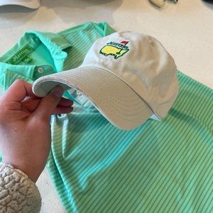 Almost perfect youth tan masters Augusta hat. Tan but has colors on bill edge.